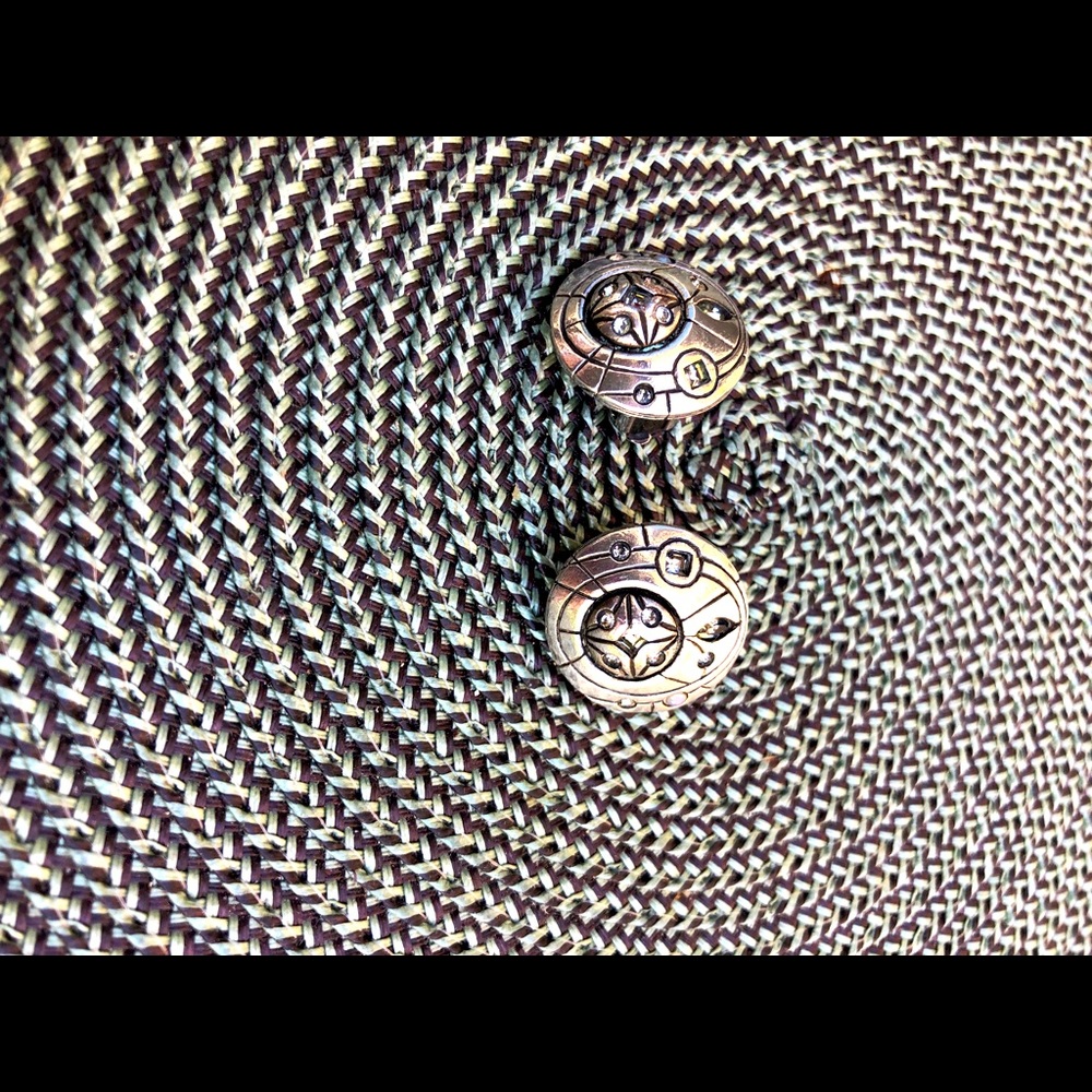 Sterling Designer Earrings with crystals